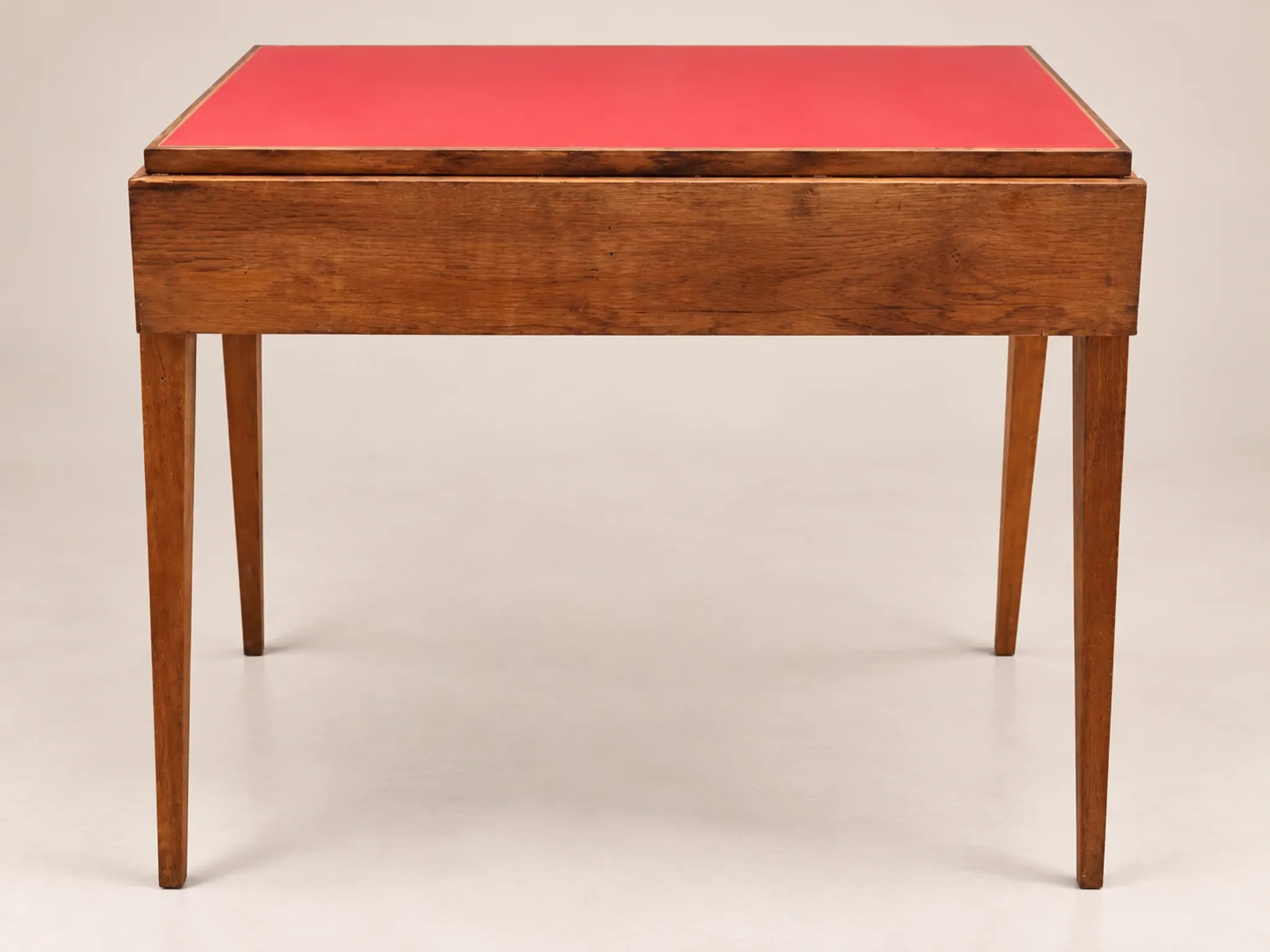 Small vintage desk from the 50s-60s – Wood and red top