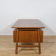 Mid-Century Teak Model 75 Freestanding Desk from Omann Jun, Denmark, 1950s