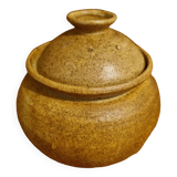 Stoneware sugar bowl with lid