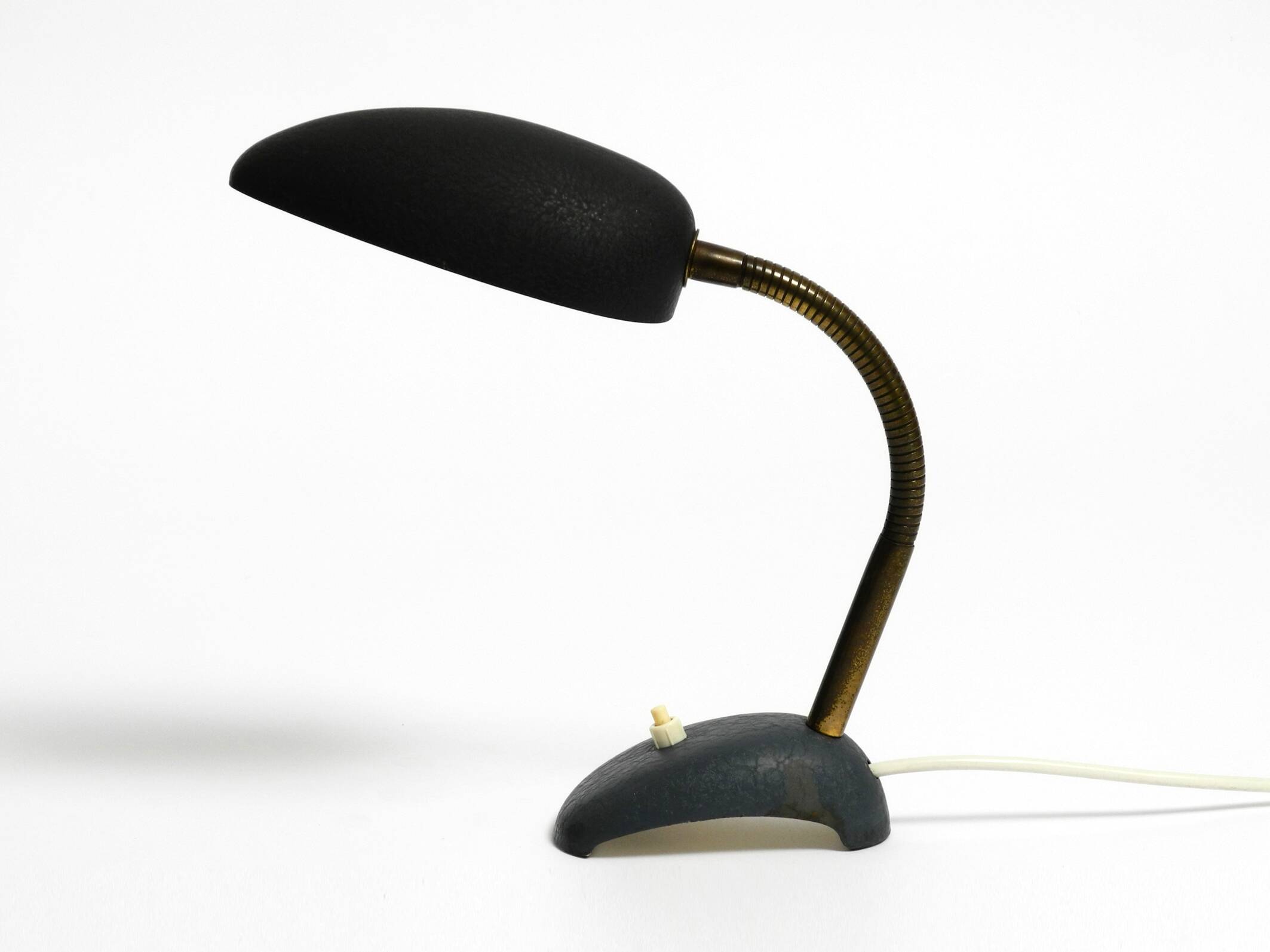 Small 1950s table lamp with metal gooseneck from Gebrüder Cosack Germany