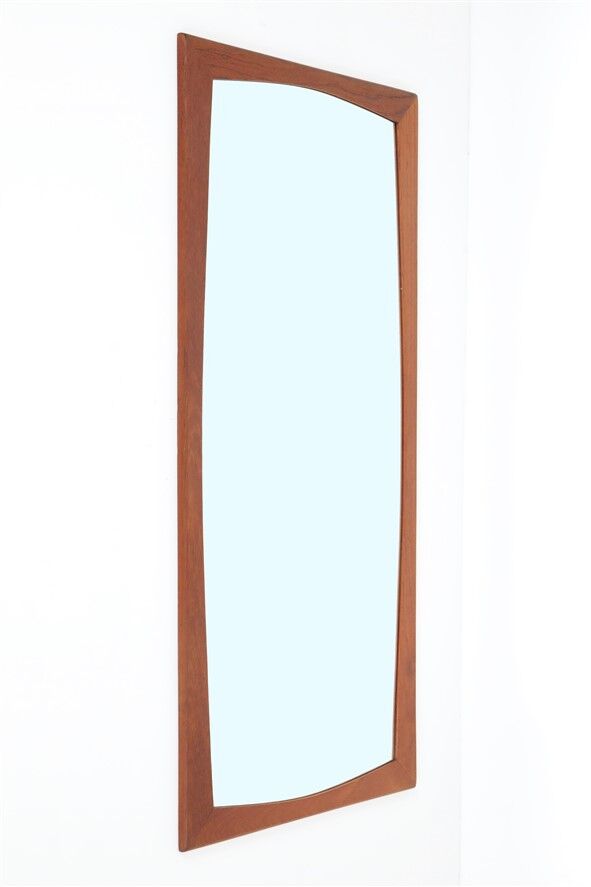 Big mid-century teak mirror / Danish modern design / 1960s