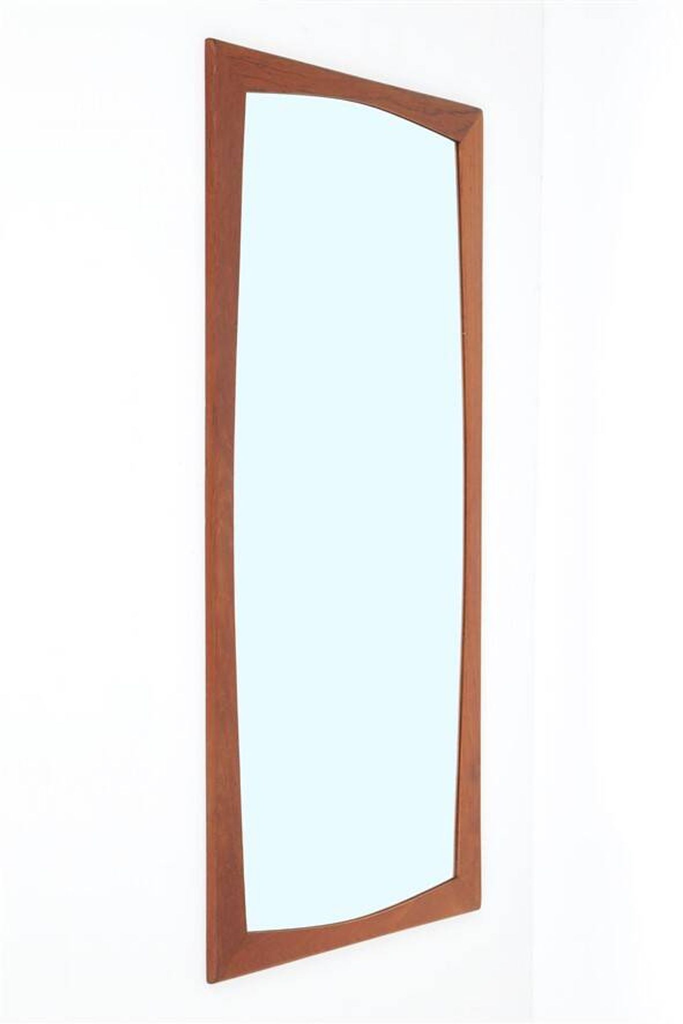 Big mid-century teak mirror / Danish modern design / 1960s