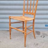 Chiavarine chair in wood and straw