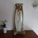 Earthenware column KG Lunéville vine leaves Art Nouveau 1920 - 81.5 cm