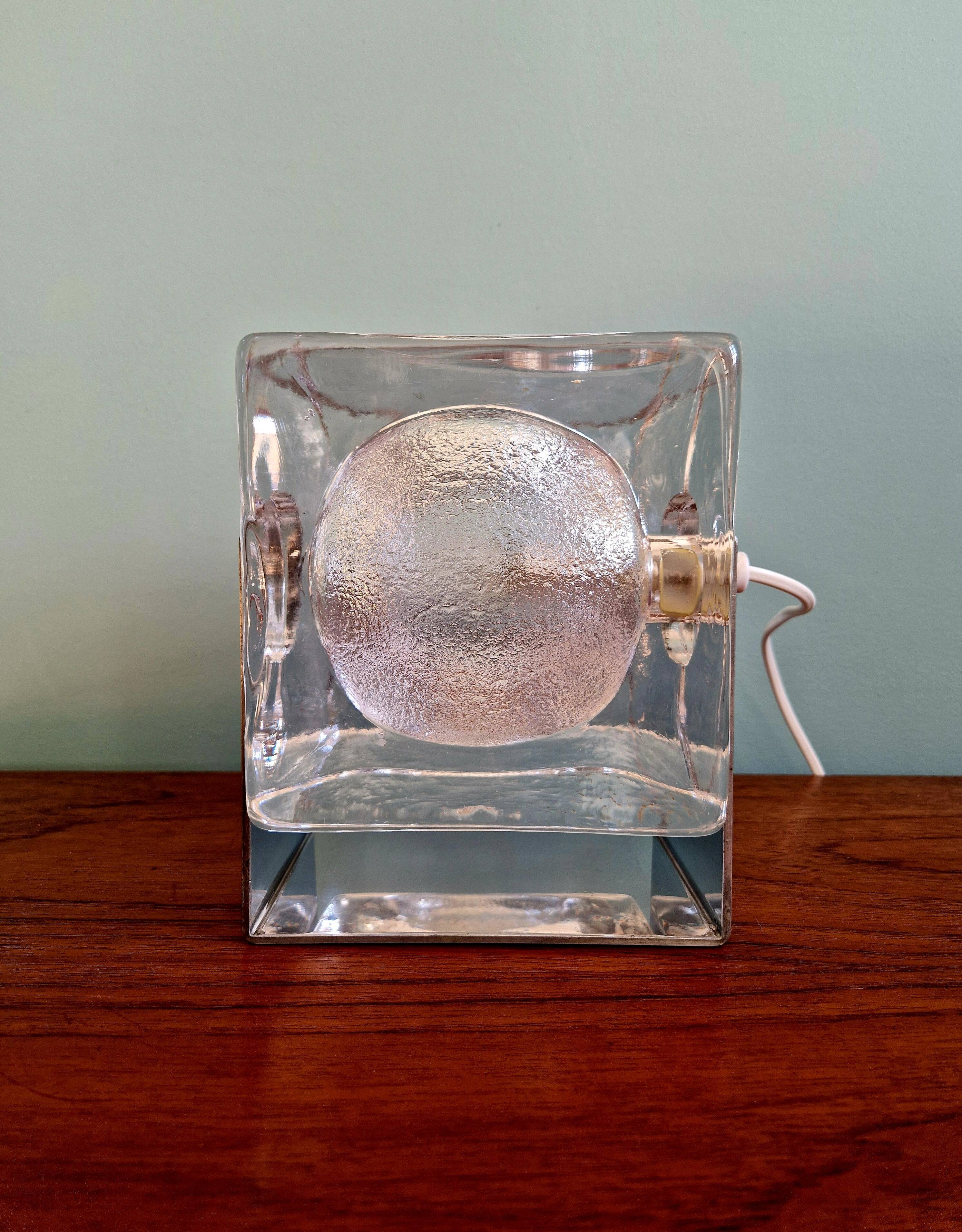 Scandinavian lamp Ice Cube, Pukeberg (Sweden), 1970