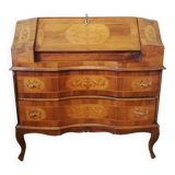 Commode scriban de style louis XVI en marqueterie incrustée