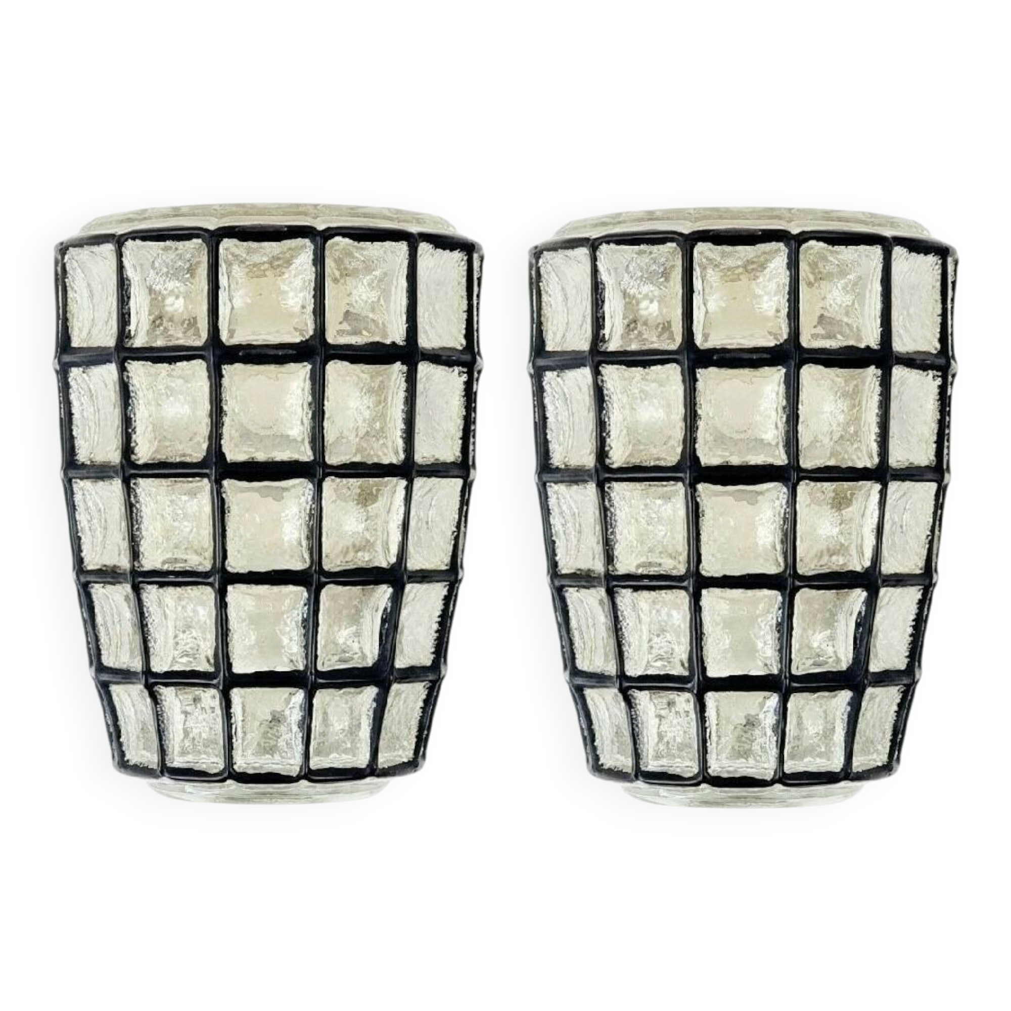 Pair of Mid-Century Modern Glass Wall Lights from Limburg, Germany, 1960s