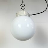 Vintage White Porcelain Pendant Light, 1970s