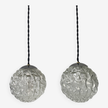 Pair of old vintage round pendants