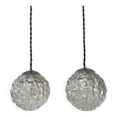 Pair of old vintage round pendants