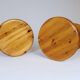 Pair of modern minimalist Scandinavian stools in pine, Sweden, 1970s.
