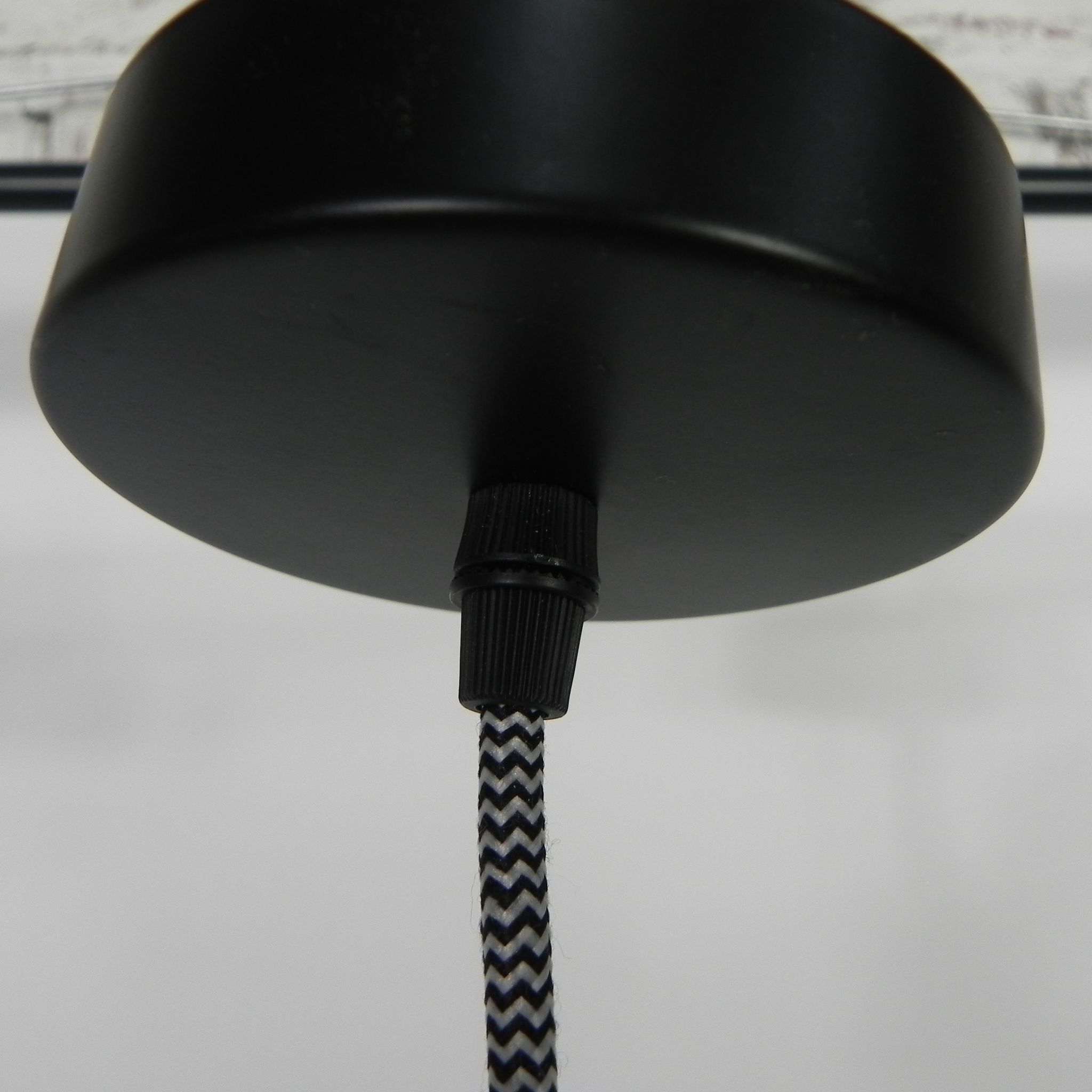 Vintage hanging lamp with aluminum shade