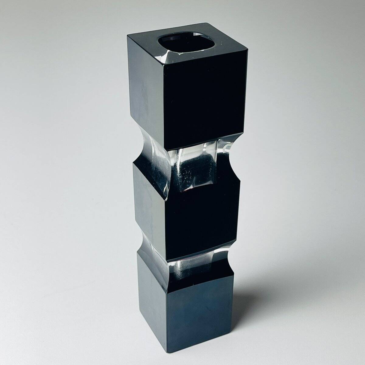 Murano glass vase Sommerso black by Pagnin & Bon, Italy, 1960s