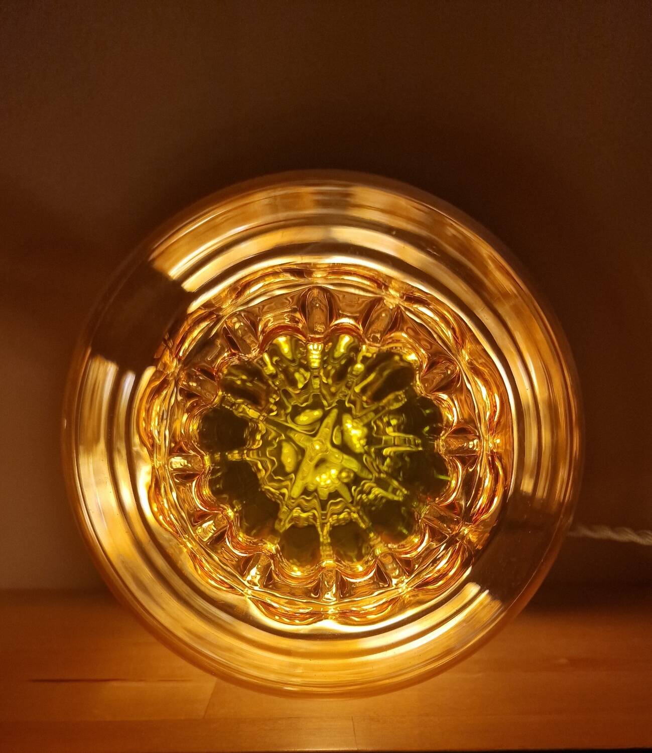 Lampe à poser tactile en verre de Murano