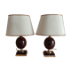 Modernist lamps Barbier style ceramic 1970