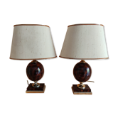 Modernist lamps Barbier style ceramic 1970