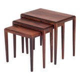 Mid-Century Nesting Tables in Rosewood by Johannes Andersen for Silkeborg, 1960, Set of 3