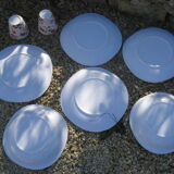 Lot of plates and glasses in vintage melamine VOLUFORM