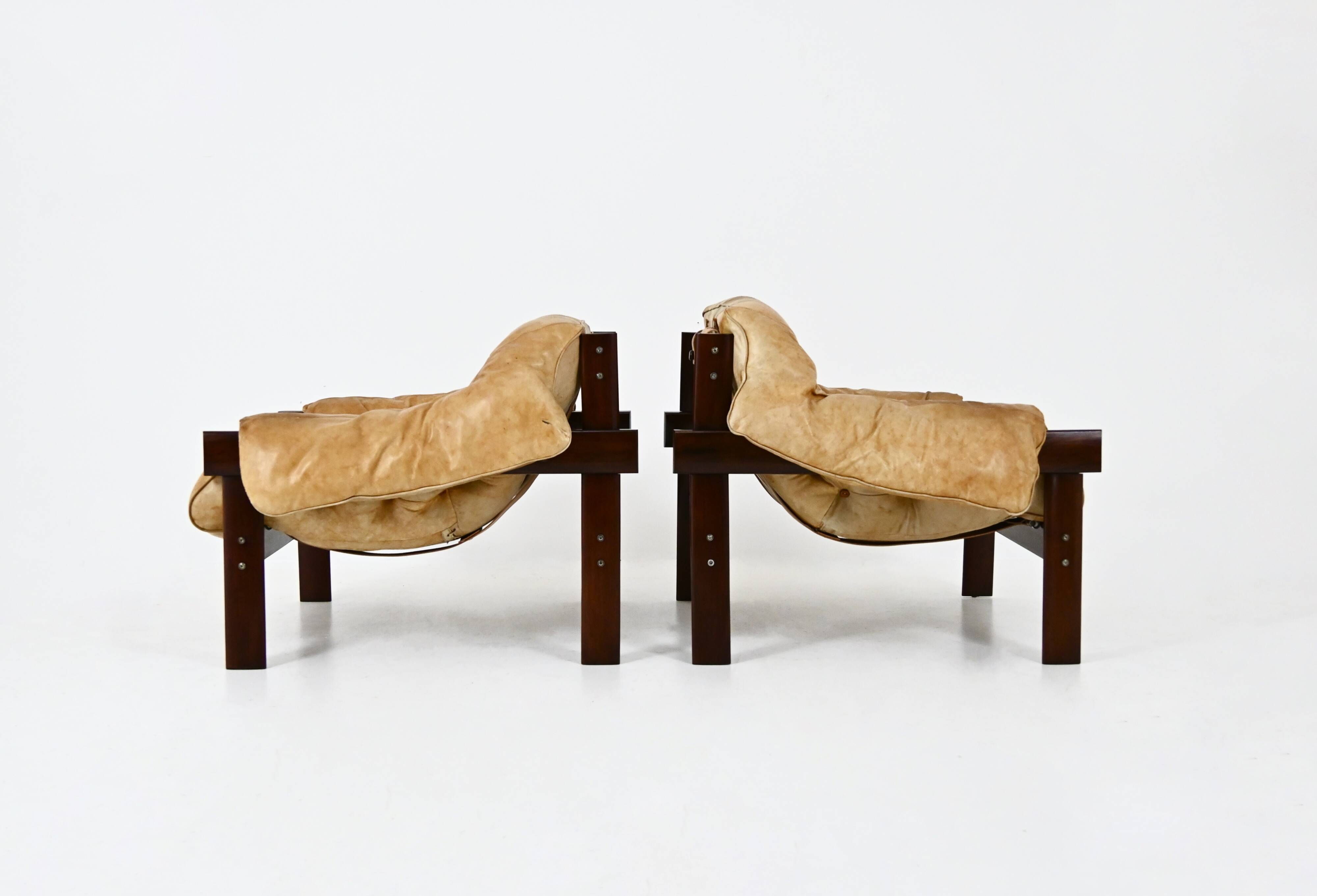 Set of 2 "MP-41" Armchairs by Percival Lafer for Lafer MP, 1970s
