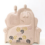 Couple rose, ceramiche chiminazzo, 1970