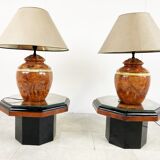 Pair of chic table lamps, 1980s