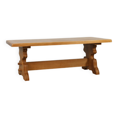 Table à manger en chêne rustique du milieu du 20e siècle, France années 1960