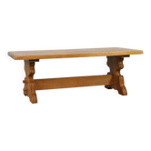 Mid‑20th‑Century Rustic Oak Dining Table, France 1960s