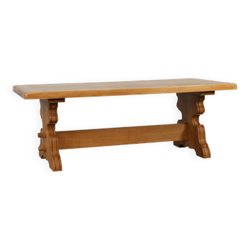 Mid‑20th‑Century Rustic Oak Dining Table, France 1960s