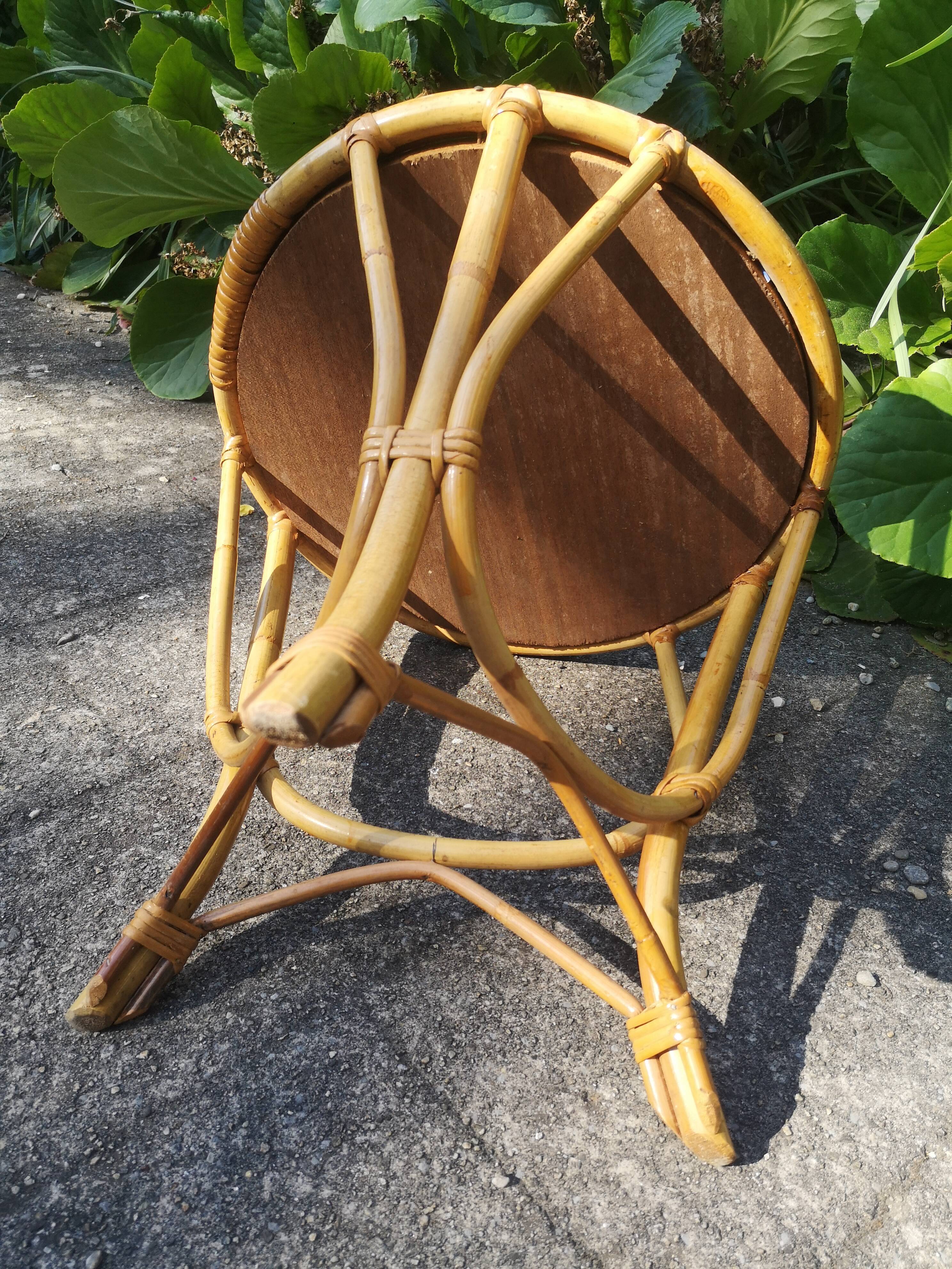 Rattan side coffee table