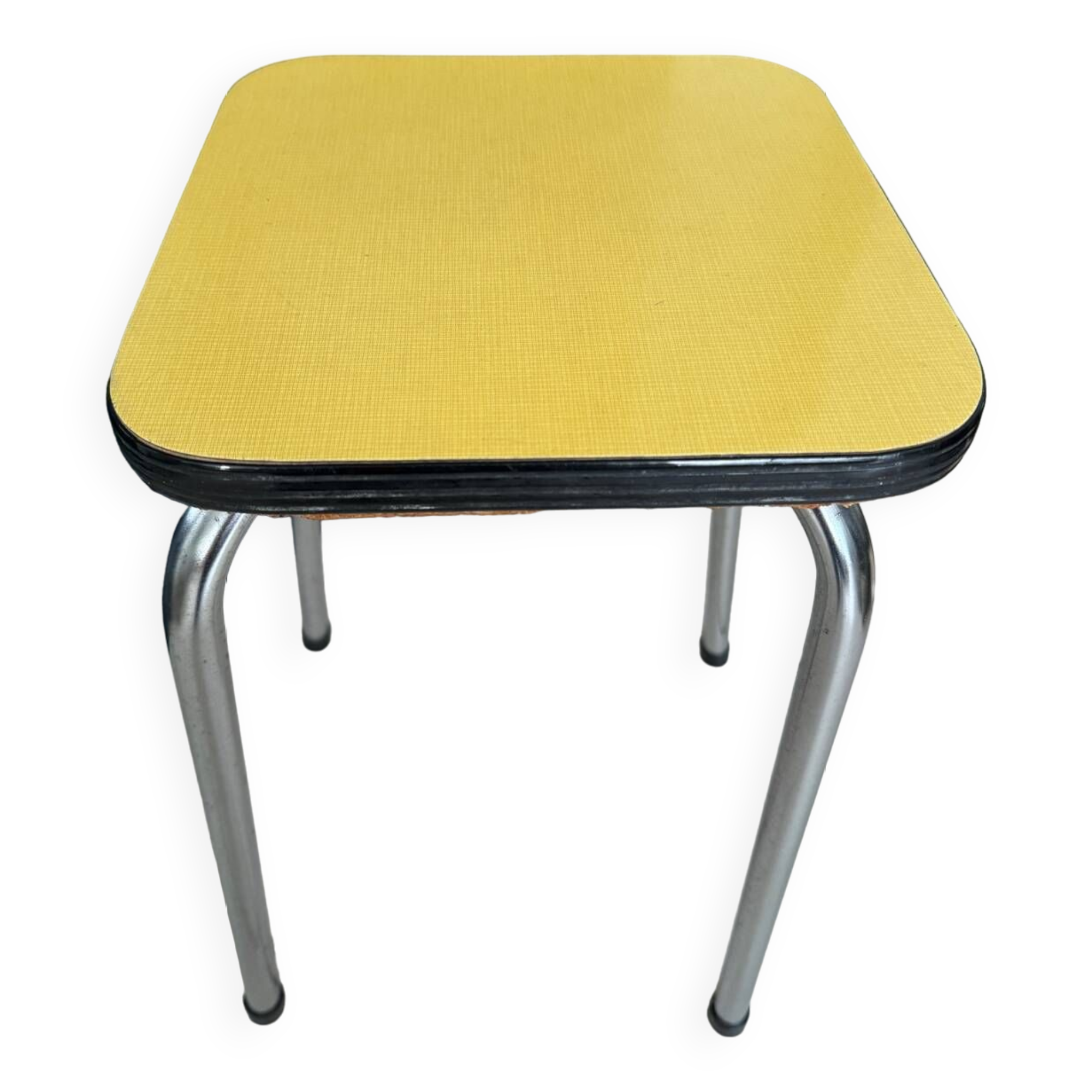 Yellow Formica stool
