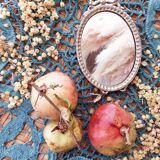 Mini silver medallion mirror
