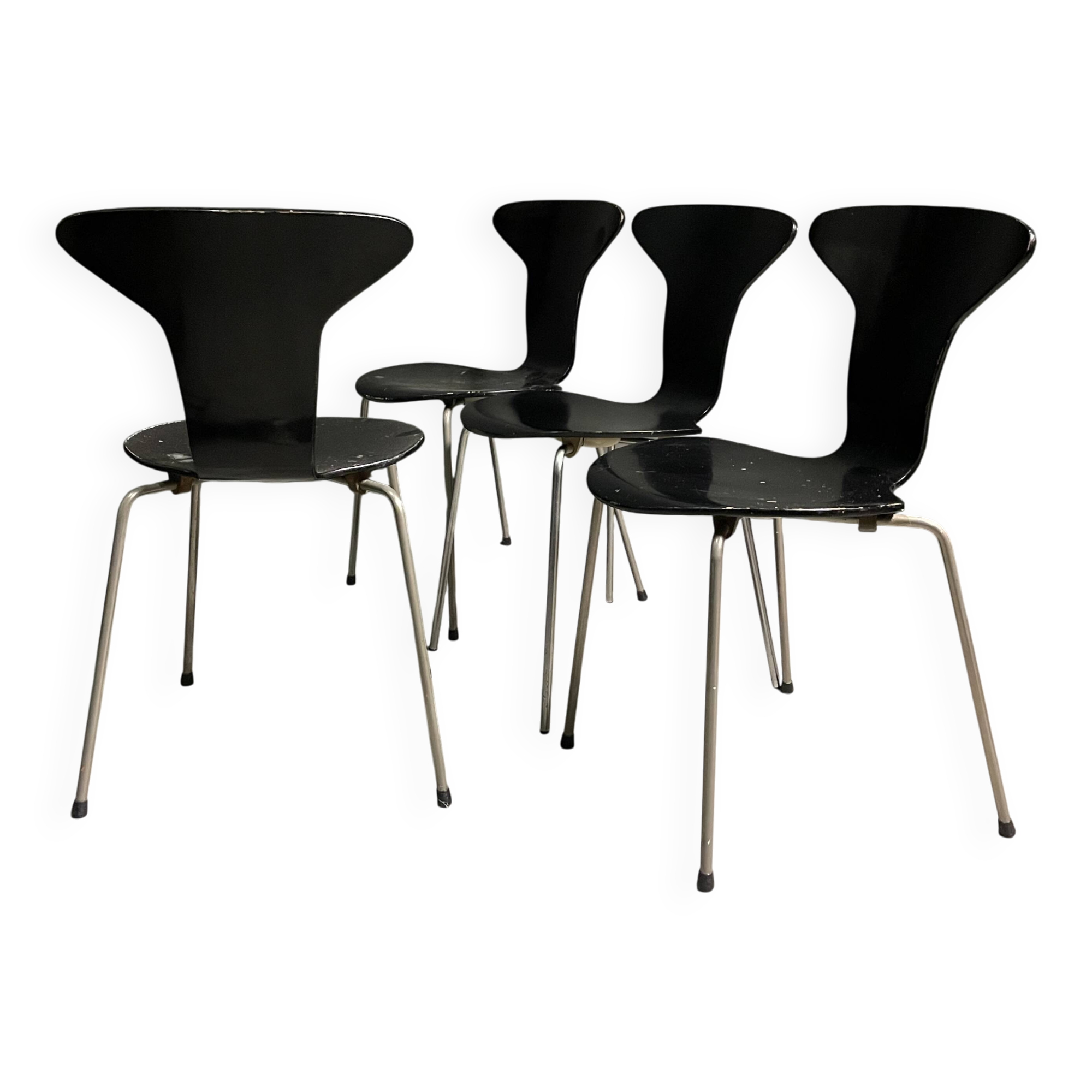 Set of 4 Mosquito chairs by Arne Jacobsen 1960 for Fritz Hansen.