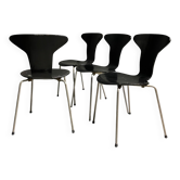 Ensemble de 4 chaises Mosquito par Arne Jacobsen 1960 pour Fritz Hansen.