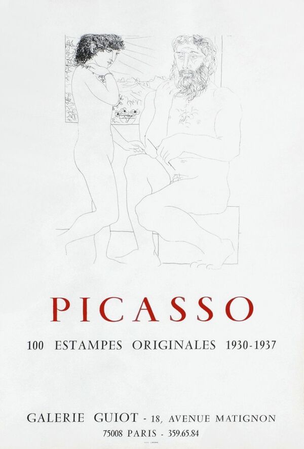 Affiche galerie Guiot Pablo Picasso 1973