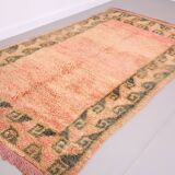 Vintage Moroccan Rug 157 x 274 cm - Peach Handmade Moroccan Rug - Wool Rug