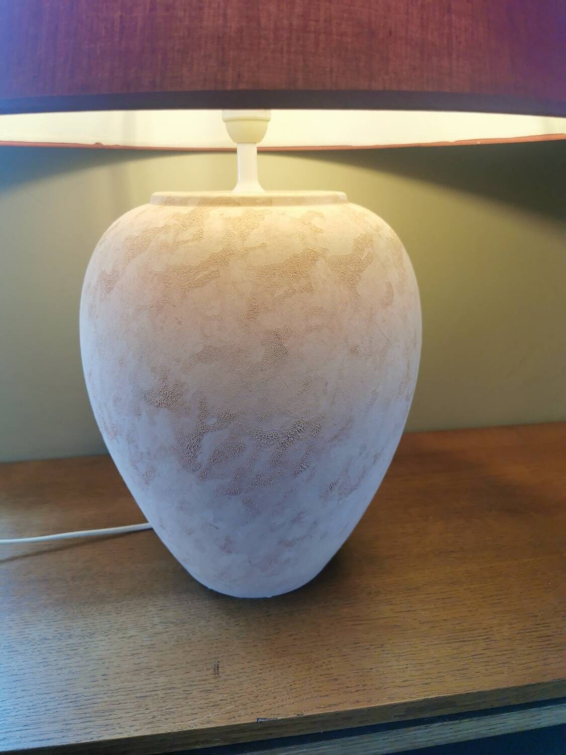 Vintage terracotta lamp base