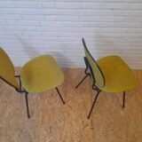 Paire de chaises de salle à manger françaises années 50