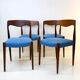 Suite de 4 chaises scandinaves, 1960s