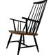 Vintage easy chair with high back and armrest from the 60s
