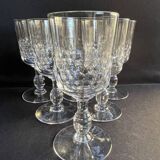 6 Blown and cut crystal water glasses – Art Nouveau