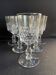 6 Blown and cut crystal water glasses – Art Nouveau