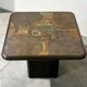 Pair of vintage Kneipp side tables with sculptural tops in mixed materials, 1970s