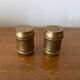 Antique Vintage Brass Salt Pepper Shaker Set
