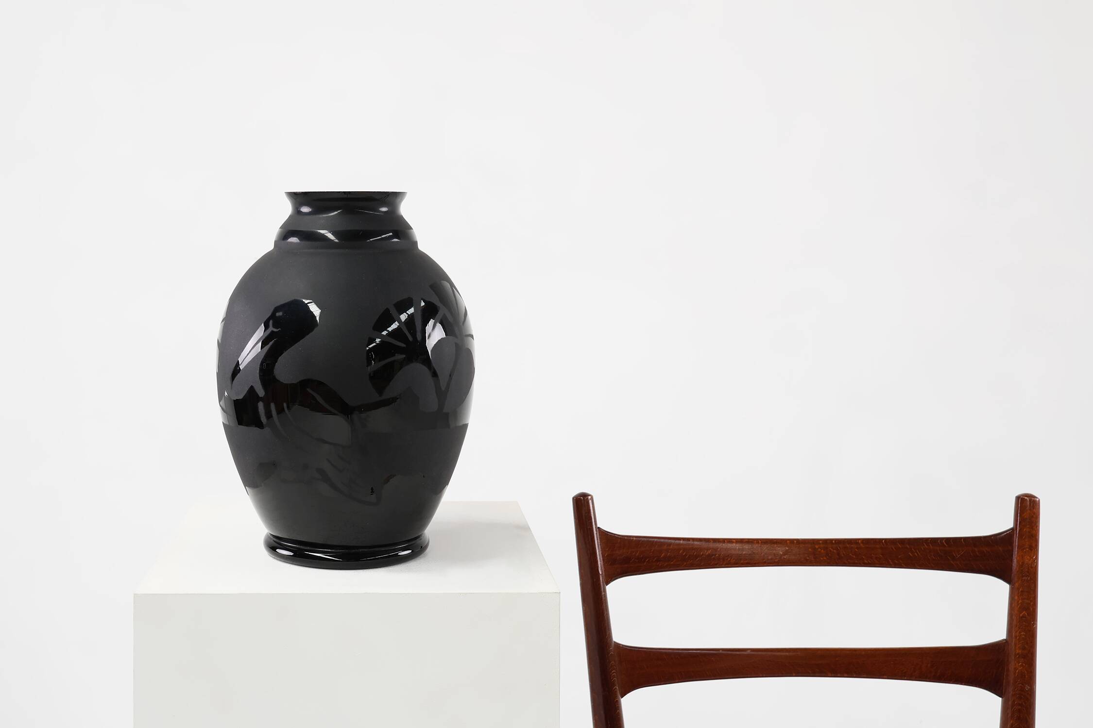 Large vase by Paul Heller and The Boom Glass “De Rupel”, Belgium 1930s