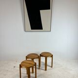 Mid-century stool trio, 1970