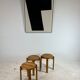 Mid-century stool trio, 1970