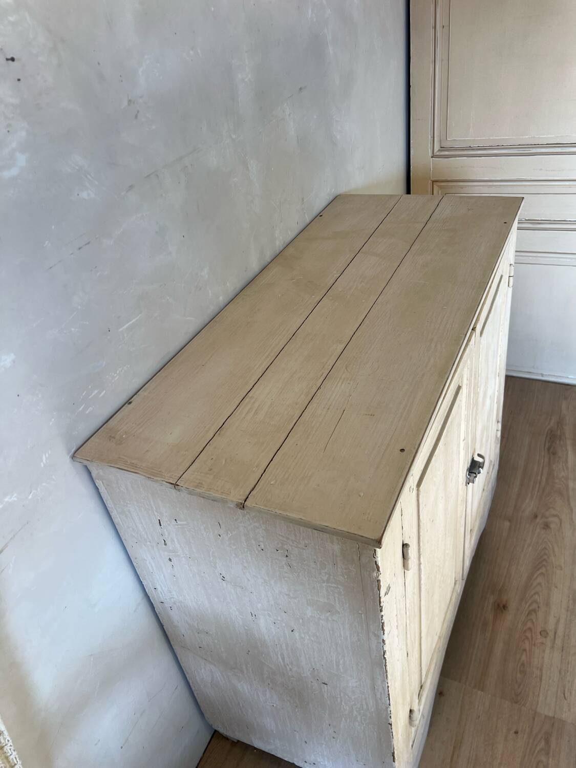 Weathered wooden sideboard