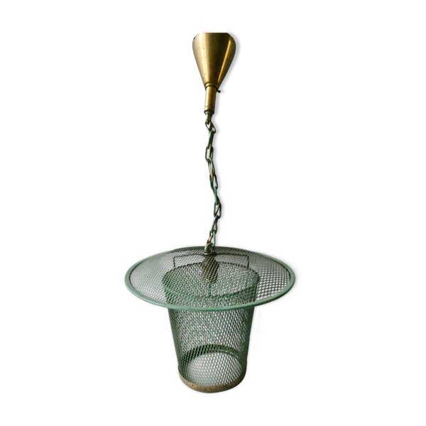 Suspension en métal déployé vert, années 50-60 — Beyit