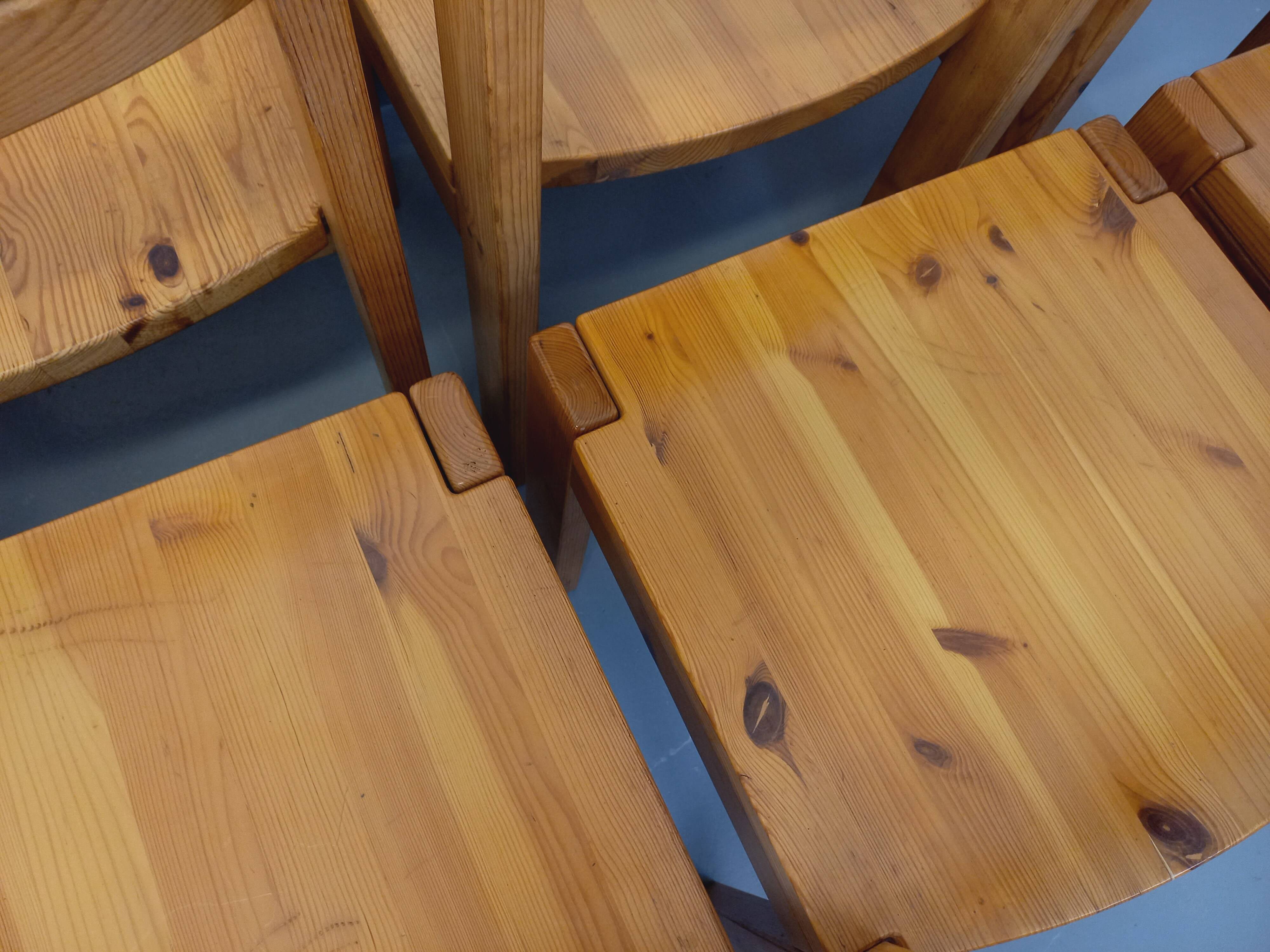 Set of 8 vintage Scandinavian chairs by Ilmari Tapiovaara for Asko in pine