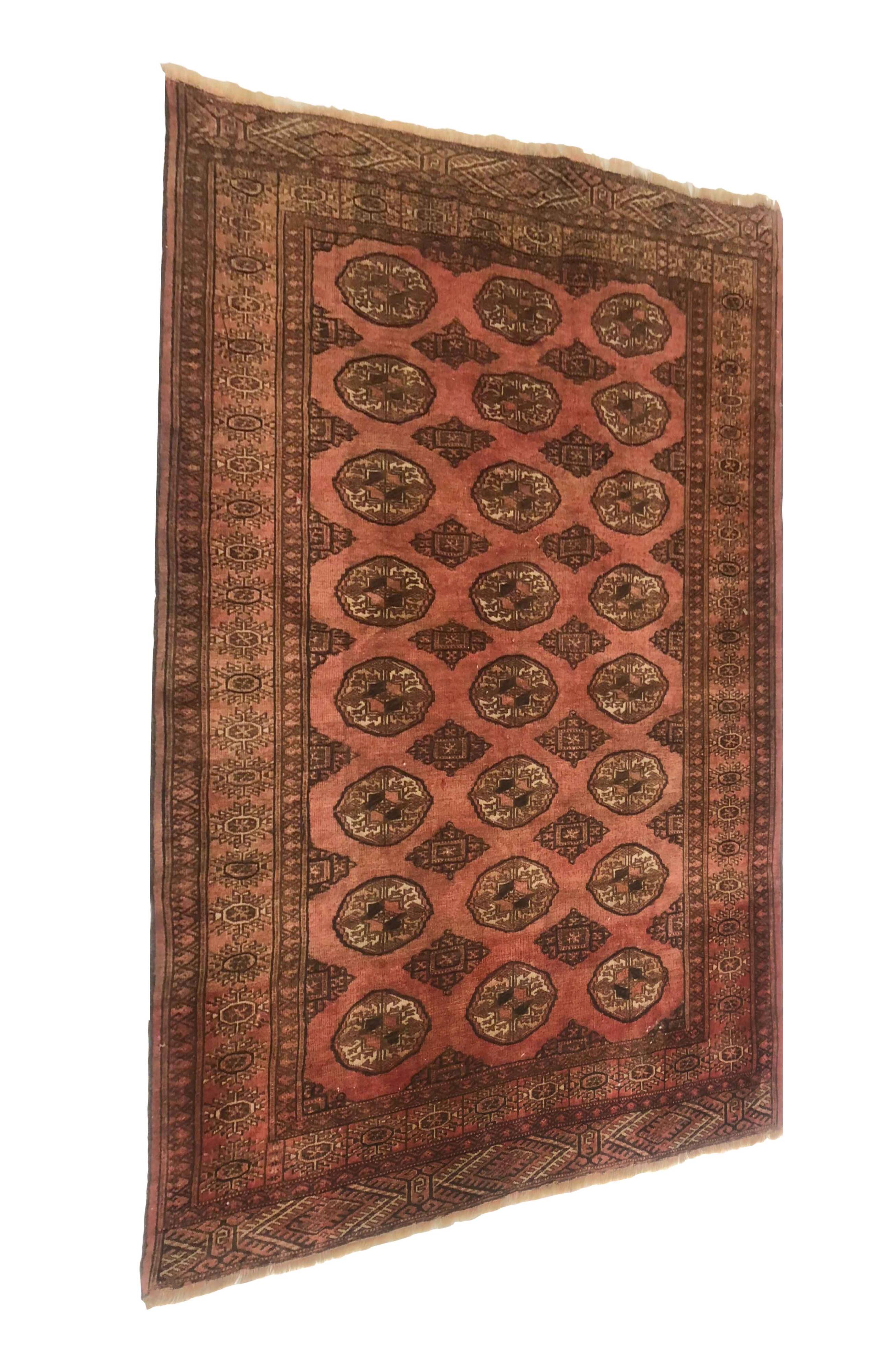 12- quality old persian bukhara rug 160x122